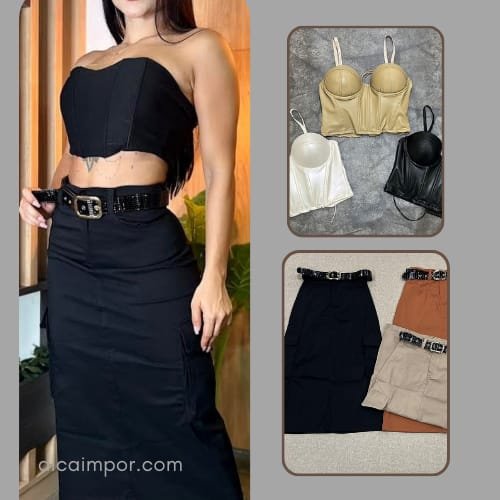 hermosa falda larga